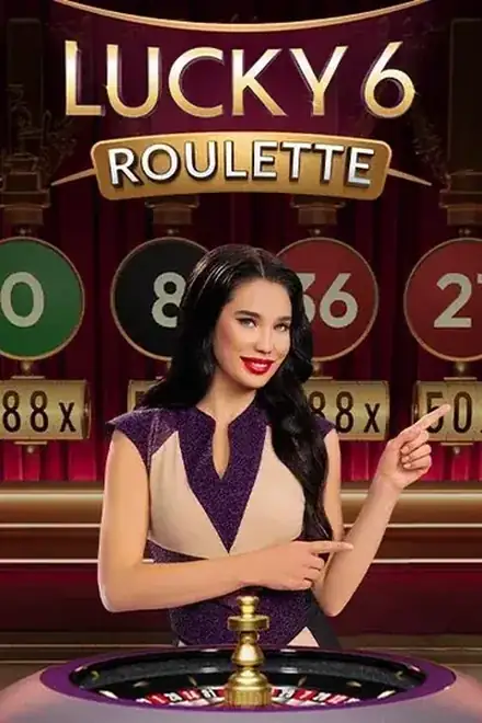 Tavolo dal vivo Lucky 6 Roulette con i numeri fortunati evidenziati